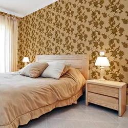 Bedroom interior wallpaper palette