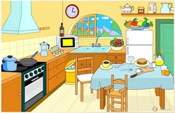 Interior for children kitchen