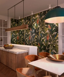 Palm Trees In The Kitchen Interior