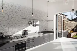 Rhombuses in the kitchen interior