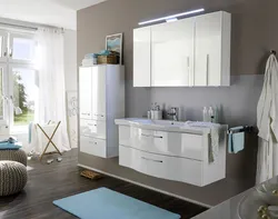 Bathroom Interior White Cabinet