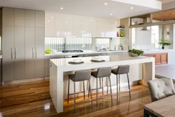 Kitchen interior with screen