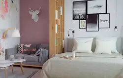 Спальня гостиная интерьер скандинавский