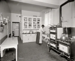 20th century kitchen interior