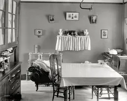20th century kitchen interior