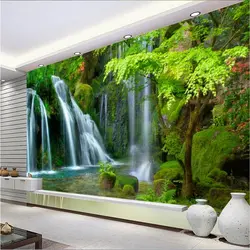 Waterfalls in the bedroom interior