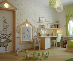 Children's bedroom interior wood
