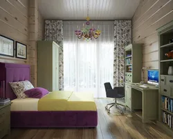 Children's bedroom interior wood