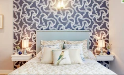 Bedroom interior wallpaper ornament