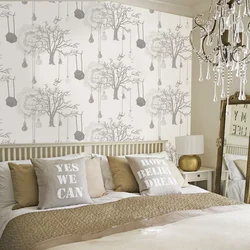 Bedroom interior wallpaper ornament