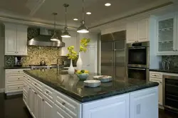 Kitchen Interior Green Marble