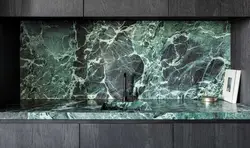 Kitchen Interior Green Marble