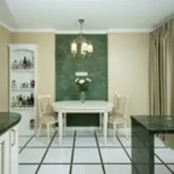 Kitchen Interior Green Marble