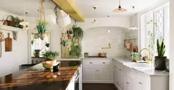 Перья в интерьере кухни