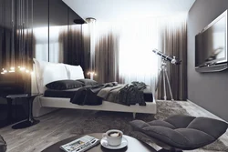 Gray Men'S Bedroom Interior