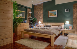 Pine bedroom interior