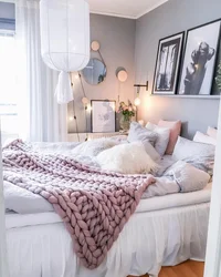 Knitted bedroom interior