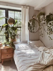 Природный интерьер в спальне