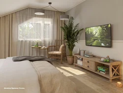 Natural interior in the bedroom