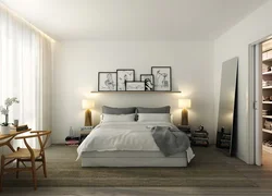 Diagonals in the bedroom interior