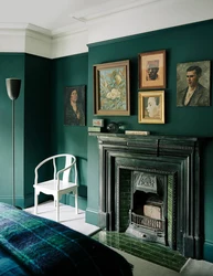 Malachite in the living room interior