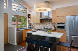 Kitchen interior with music