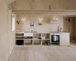 Living Room Interior Made Of Plywood