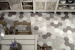 Hexagon in the kitchen interior