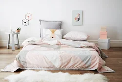 Bed linen as bedroom interior