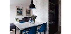 Kitchen Interior With White Stone