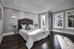 Bedroom interior with white ceiling