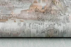 Yataq otağının interyerində Artex divar kağızı