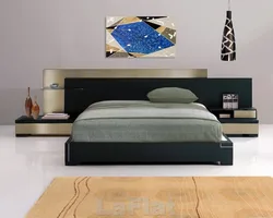 Bedroom interior bed with nightstand