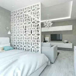 Bedroom interior design behind a partition