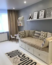 Bedroom interior with children's sofa