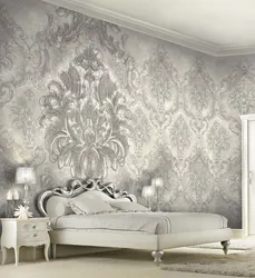 Italian wallpaper in the living room interior