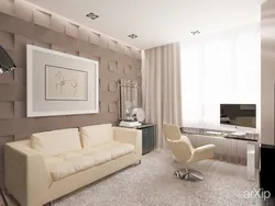 Bedroom interior wallpaper with sofa