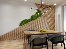 Brick slats in the kitchen interior