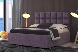 Velor beds in the bedroom interior