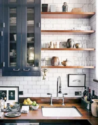 Loft Shelves In The Kitchen Interior