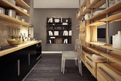 Loft Shelves In The Kitchen Interior