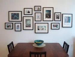 How to hang photos in the kitchen