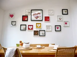 How to hang photos in the kitchen