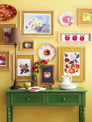 How to hang photos in the kitchen