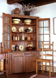Antique buffet in the kitchen interior