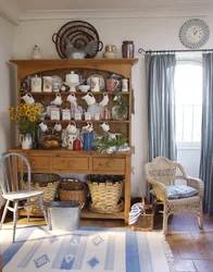 Antique buffet in the kitchen interior