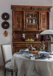 Antique buffet in the kitchen interior