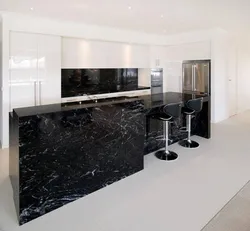 Black Stone In The Kitchen Interior