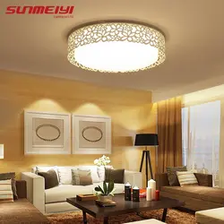 Round lamps in the living room interior