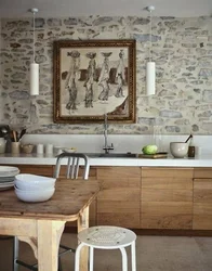 Wood decor kitchen interior